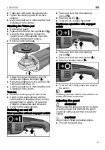 Предварительный просмотр 21 страницы Flex L 26-6 230 Operating Instructions Manual