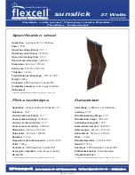 Preview for 4 page of flexcell sunslick 14 Watt Operating Instructions Manual