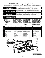 Preview for 1 page of Flexco FSK2–XL Operating Instructions