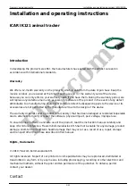 Flexcom ICAR IK121 Installation And Operating Instructions Manual preview