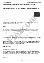 Flexcom ICAR IK205 Installation And Operating Instructions Manual предпросмотр