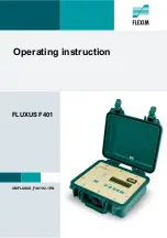 Preview for 1 page of Flexim FLUXUS F401 Operating Instruction