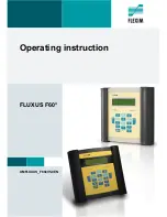 Flexim FLUXUS F60 Series Operating Instruction preview