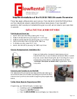 Preview for 1 page of Flexim FLUXUS F601 Quick Start Manual