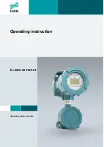 Flexim FLUXUS G831ST-HT Operating Instruction preview