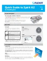 Flexit Spirit K2 Quick Manual предпросмотр