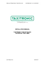 Flexitron TAXITRONIC TX80 Urba Installation Manual preview