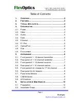 Preview for 2 page of FlexOptic FBVAD1000 Series User Manual