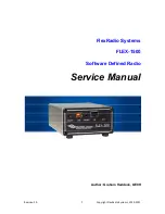 Предварительный просмотр 1 страницы FlexRadio Systems FLEX-1500 Service Manual