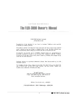 Preview for 2 page of FlexRadio Systems Flex-3000 Owner'S Manual