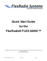 FlexRadio Systems FLEX-5000C Quick Start Manual preview