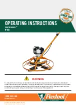 Preview for 1 page of Flextool PORTATROWEL FPT30 Operating Instructions