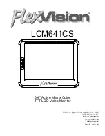 Предварительный просмотр 1 страницы flexvision LCM641CS Manual