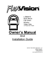 flexvision LCM641S Owner'S Manual And Installation Manual предпросмотр