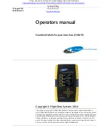 Preview for 1 page of Flight Data Systems HHMPI Operator'S Manual