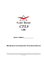 FLIGHT DESIGN CTLS Series Maintenance And Inspection Procedures Manual preview