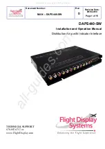 Flight Display Systems DAPS440-SW Installation And Operation Manual preview