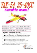 Preview for 1 page of Flight Model YAK-54 35-40CC Assemble Manual