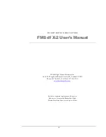 Preview for 2 page of FLIGHT MOTION SIMULATORS Dreamflyer FMS df X-2 User Manual