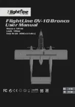 Preview for 1 page of Flightline OV-10 Bronco User Manual