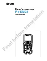 Preview for 1 page of FLIR DM93 User Manual