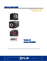 Preview for 1 page of FLIR ORYX R Installation Manual