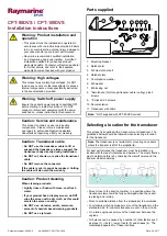 FLIR Raymarine CPT-90DVS Installation Instructions preview