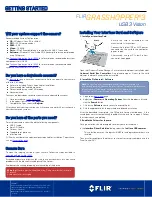 Preview for 1 page of FLIR USB3 Vision GRASSHOPPER 3 Getting Started