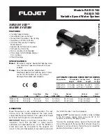 Предварительный просмотр 1 страницы FLOJET R4515-743 User Manual