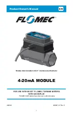 Flomec 125100-10 Owner'S Manual preview