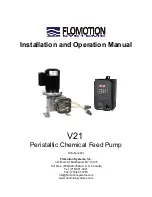 Preview for 1 page of Flomotion Systems V21 Installation And Operation Manual