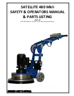 floorex SATELLITE 480 MkII Safety And Operators Manual & Parts Listing preview