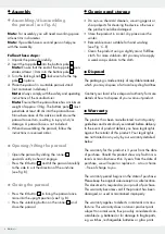 Preview for 6 page of FLORABEST 306186 Operation And Safety Notes