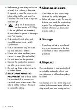 Preview for 6 page of FLORABEST ALUMINIUM STACKING CHAIR HG04388A Operation And Safety Notes