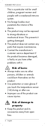 Preview for 8 page of FLORABEST FFGT 433 A1 Operating Instructions And Safety Instructions