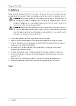 Preview for 14 page of FLORABEST FGW 84 B1 Operating Instructions And Safety Instructions