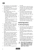 Предварительный просмотр 8 страницы FLORABEST FTS 1100 C3 Translation Of Original Operation Manual