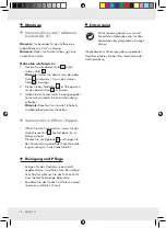 Предварительный просмотр 14 страницы FLORABEST Z30744A Operation And Safety Notes