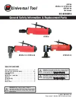 Florida Pneumatic Universal Tool UT8724 General Safety Information & Replacement Parts preview