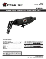 Florida Pneumatic Universal Tool UT8737 General Safety Information & Replacement Parts preview
