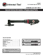 Florida Pneumatic Universal Tool UT8748E General Safety Information & Replacement Parts preview