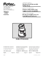 Preview for 1 page of Flotec FPSS1200X Owner'S Manual