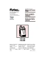 Предварительный просмотр 1 страницы Flotec FPWG-145SP Owner'S Manual