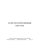 Preview for 1 page of Floureon 3G WIFI ROUTER/POWERBANK Quick Manual