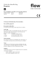 Preview for 4 page of Flow Amsterdam 1695027 User Manual