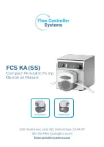 Preview for 1 page of Flow Controller Systems FCS KA Operation Manual