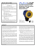 Preview for 1 page of FlowLine EchoSafe XP88 Owner'S Manual