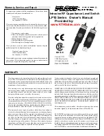 Preview for 1 page of FlowLine LP10 Series Owner'S Manual