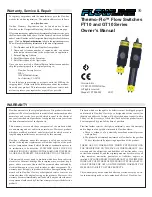 Preview for 1 page of FlowLine Thermo-Flo FT10 Owner'S Manual