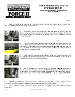 Preview for 1 page of Flowmaster FORCE II Installation Instructions